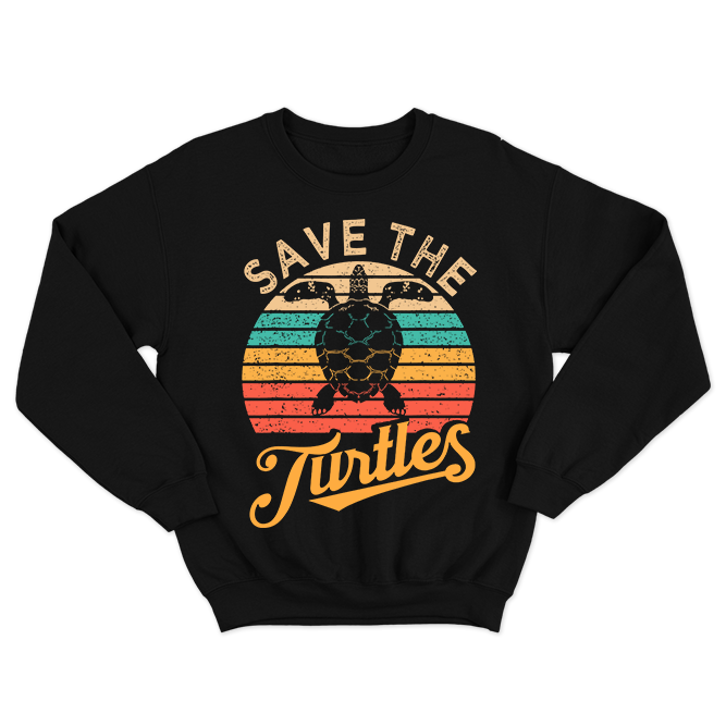 Fan Made Fits Turtles Black Save Sweatshirt image 1