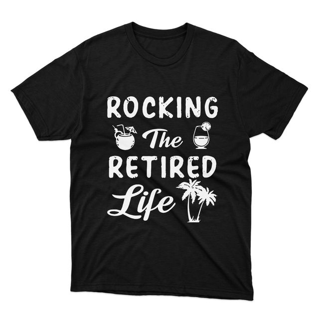 Fan Made Fits Retirement Black Rocking T-Shirt