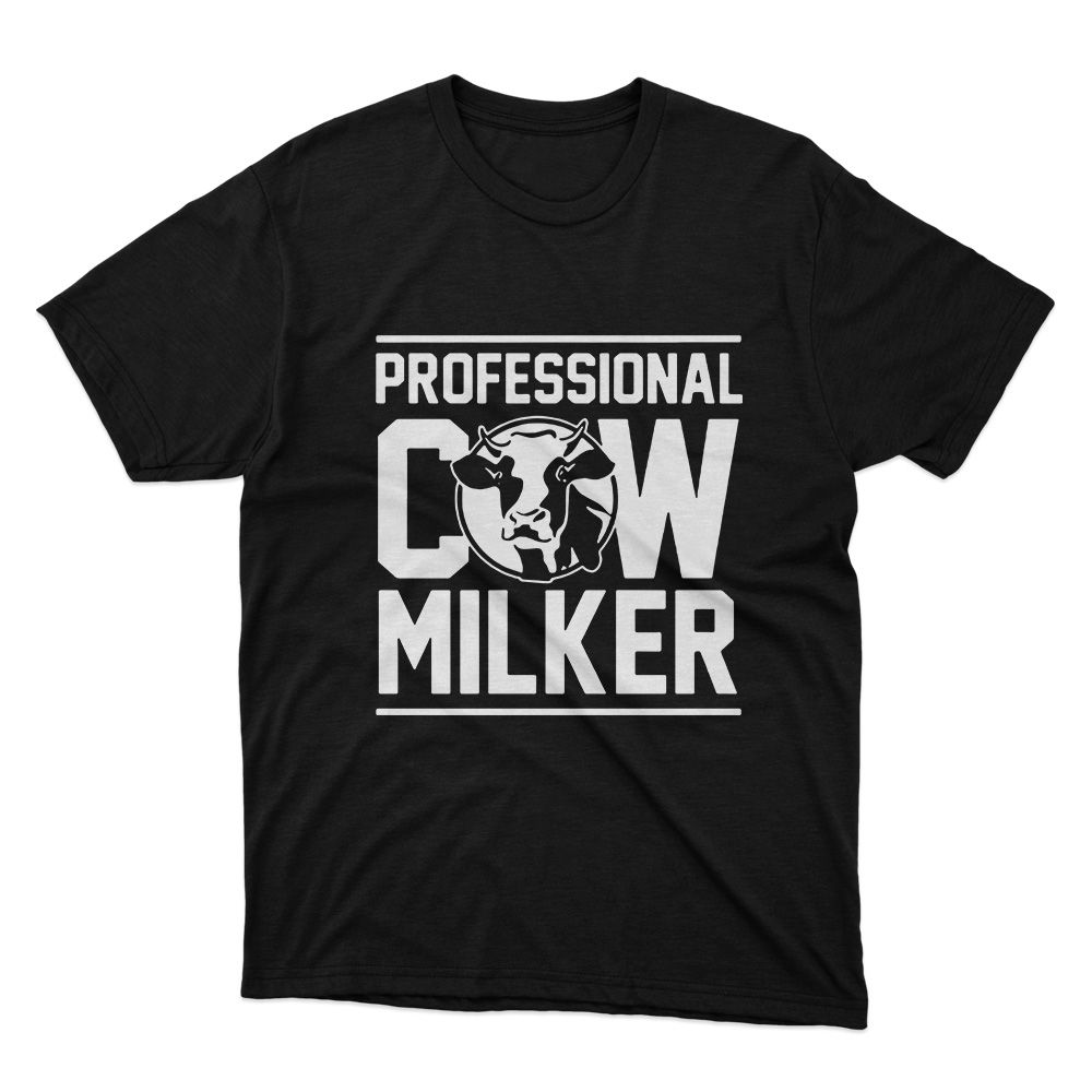 Fan Made Fits Dairy Farmer Black Professional T-Shirt image 1