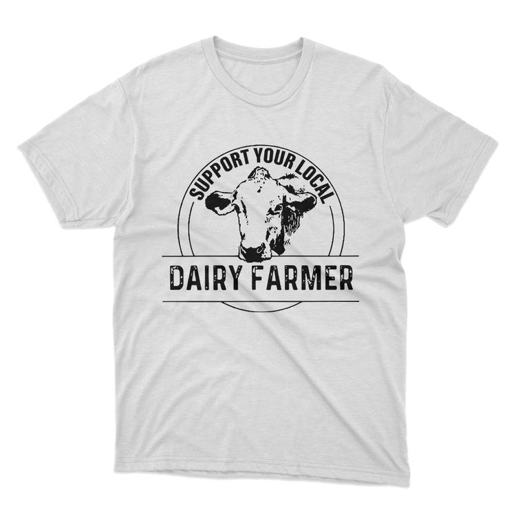 Fan Made Fits Dairy Farmer White Dairy T-Shirt image 1