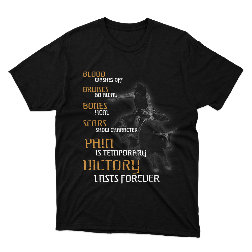 Fan Made Fits Bull Riding Black Victory T-Shirt image 1