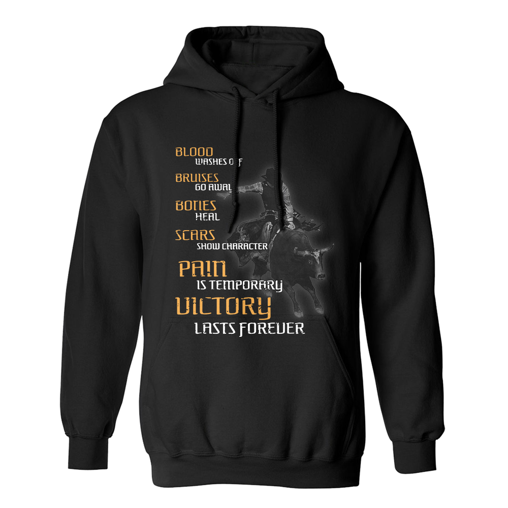 Fan Made Fits Bull Riding Black Victory Hoodie image 1