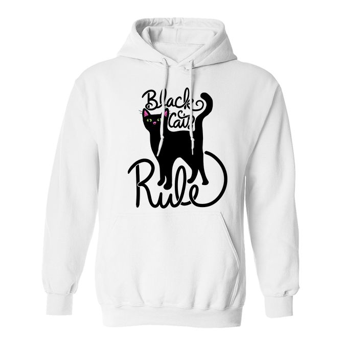 Fan Made Fits Black Cats White Rule Hoodie image 1
