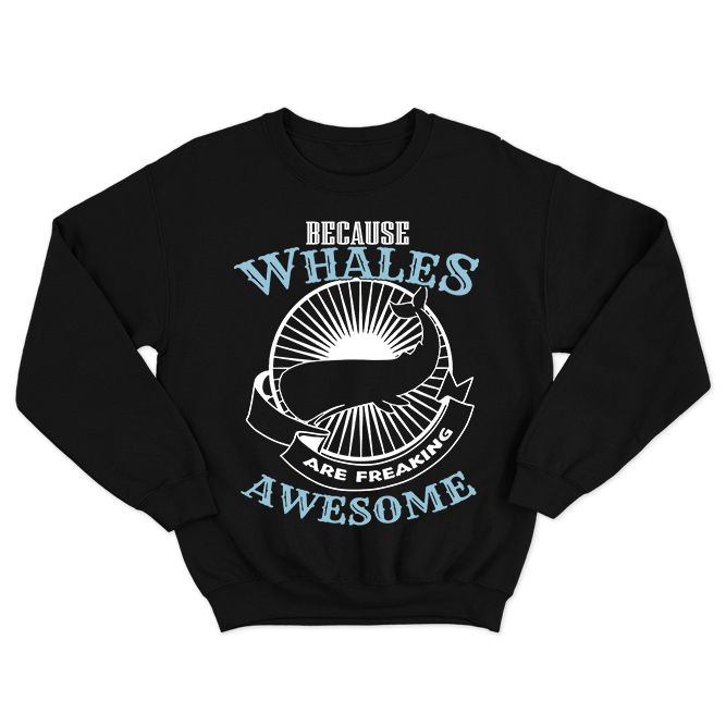 Fan Made Fits Whales Black Awesome Sweatshirt image 1