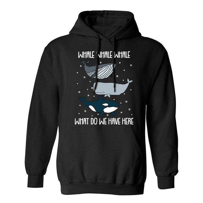 Fan Made Fits Whales Black Here Hoodie image 1