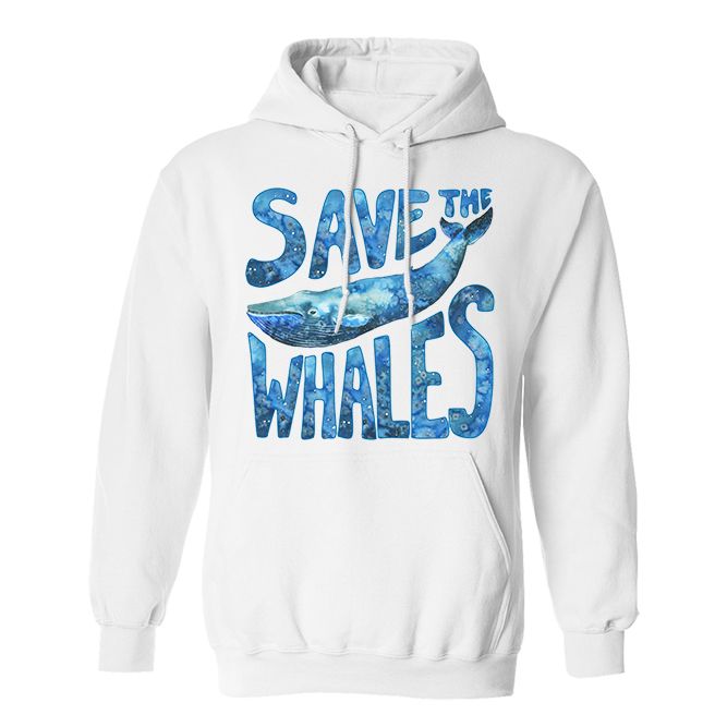 Fan Made Fits Whales White Save Hoodie image 1