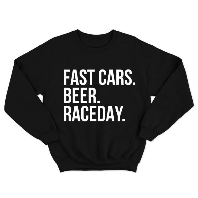 Fan Made Fits NASCAR 3 Black Raceday Sweatshirt image 1
