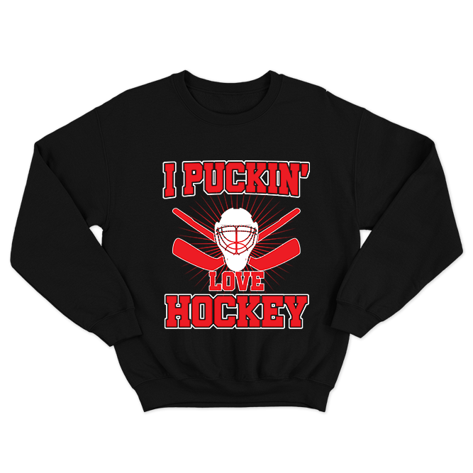 Fan Made Fits Hockey 5 Black Puckin Sweatshirt image 1