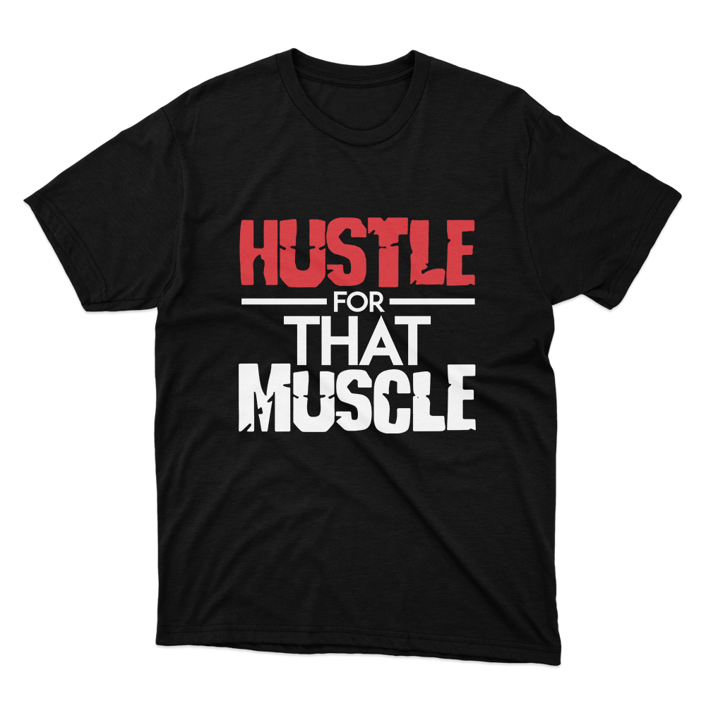 Fan Made Fits Bodybuilding Black Hustle T-Shirt image 1