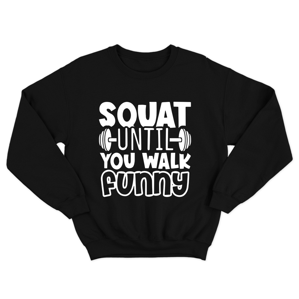 Fan Made Fits Bodybuilding Black Squat Sweatshirt image 1