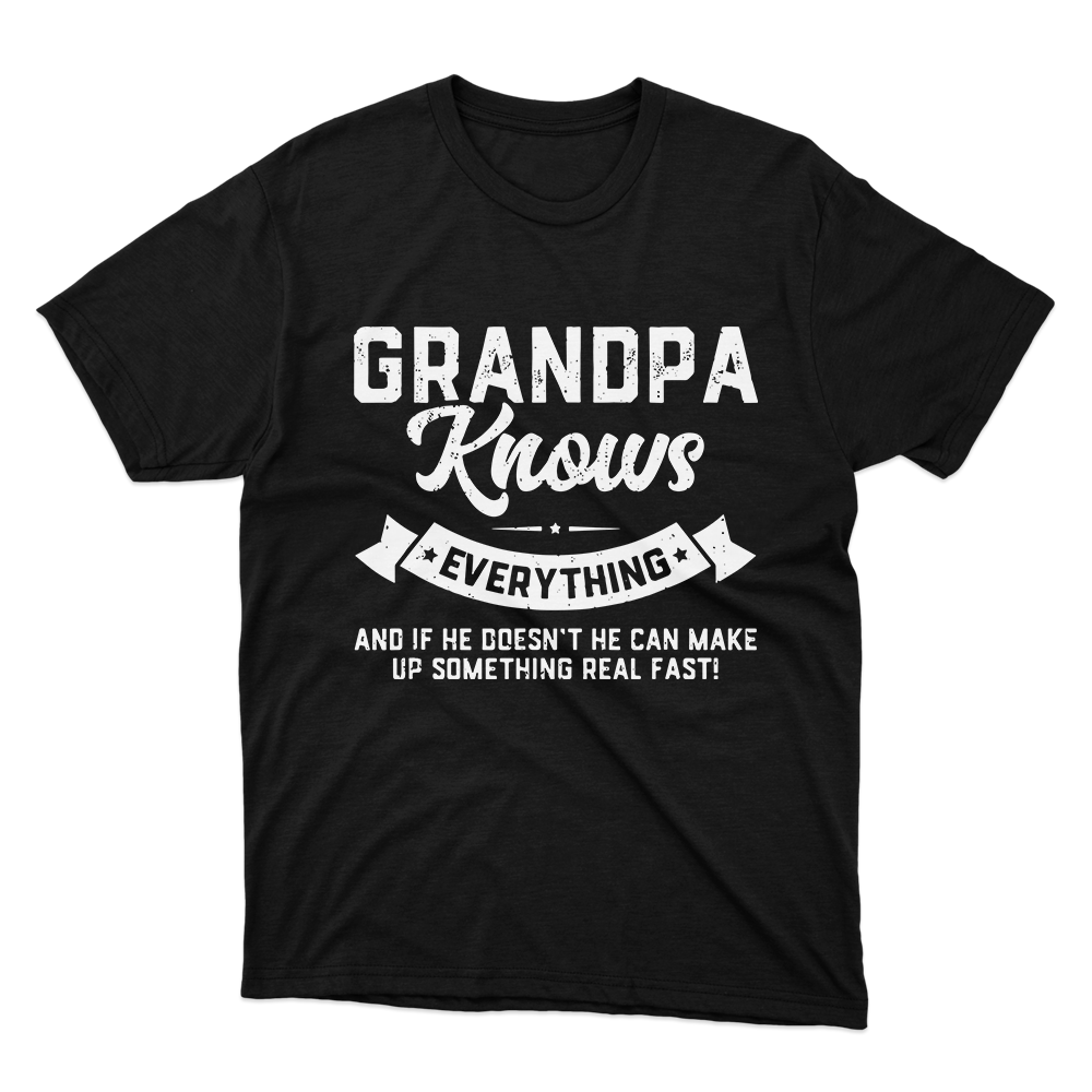 Fan Made Fits Grandpa Black Knows T-Shirt image 1