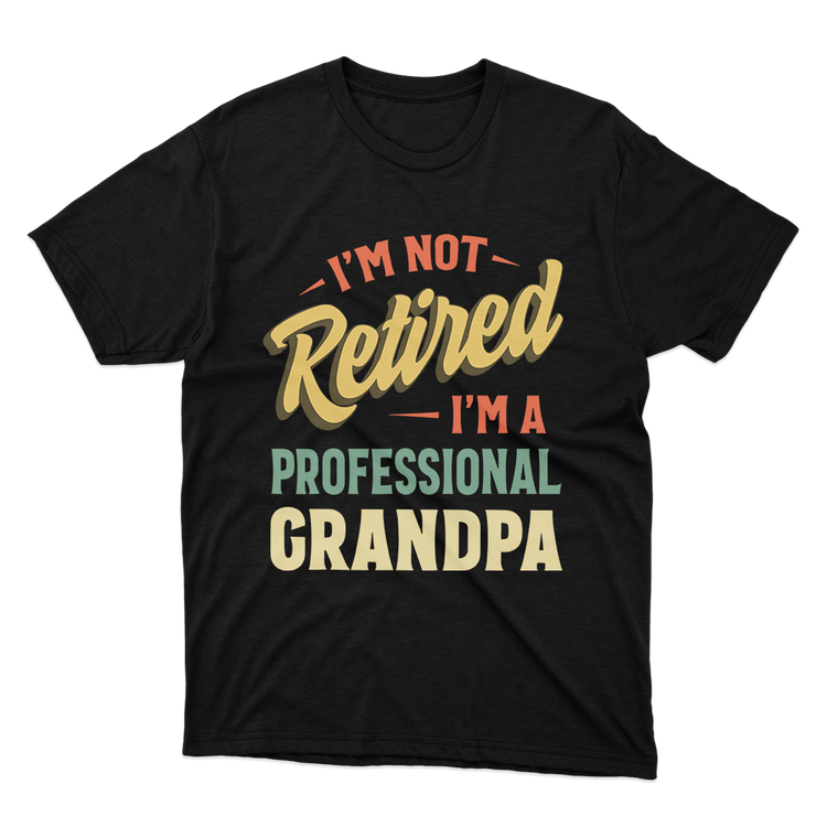 Fan Made Fits Grandpa Black Retired T-Shirt image 1