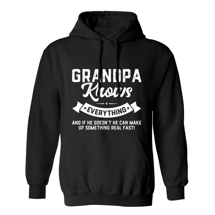 Fan Made Fits Grandpa Black Knows Hoodie image 1