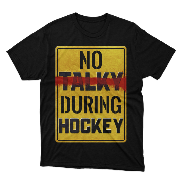 Fan Made Fits Hockey 5b Black Talky T-Shirt