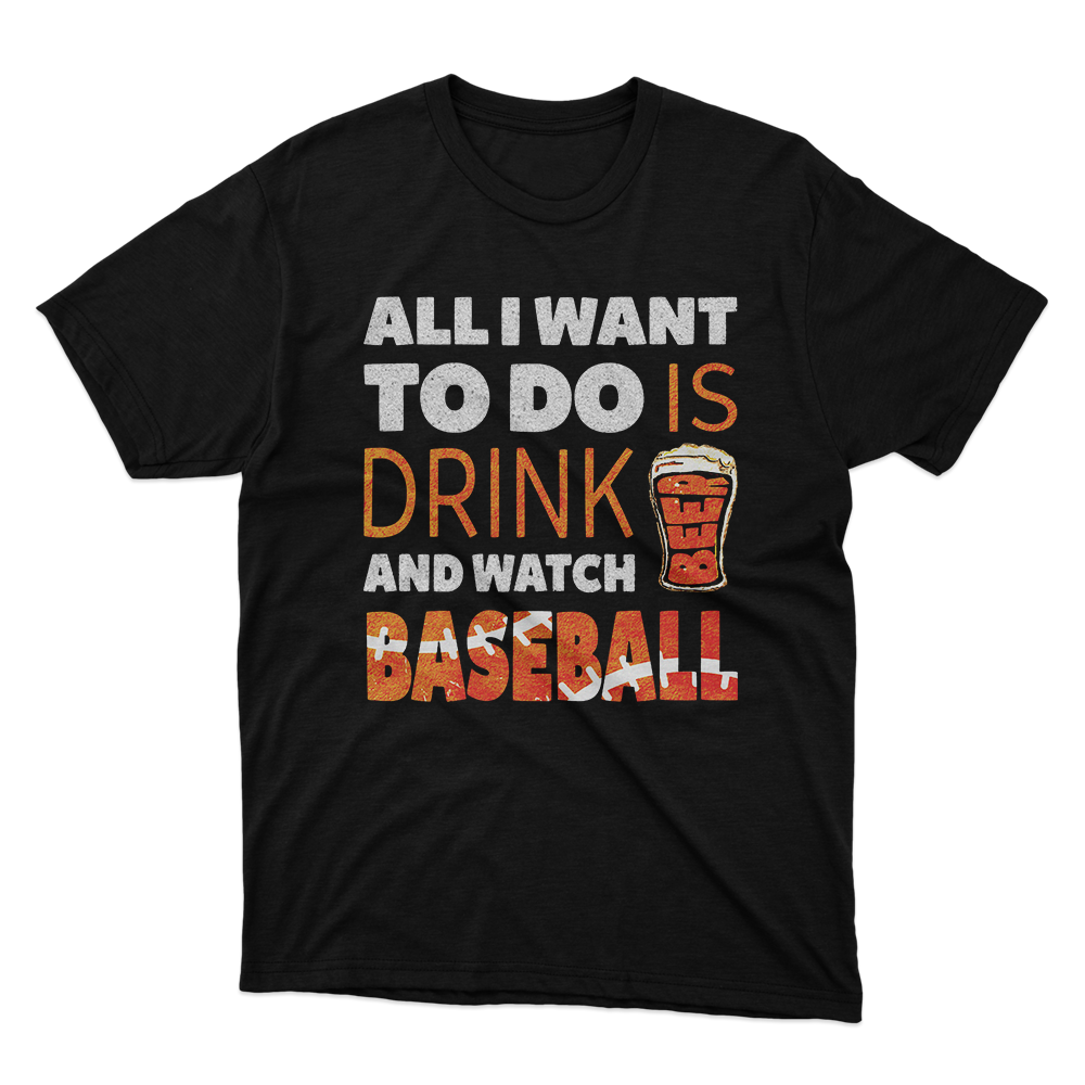 Fan Made Fits Baseball5 Black Drink T-Shirt image 1