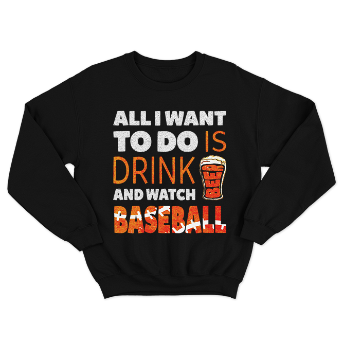 Fan Made Fits Baseball5 Black Drink Sweatshirt image 1