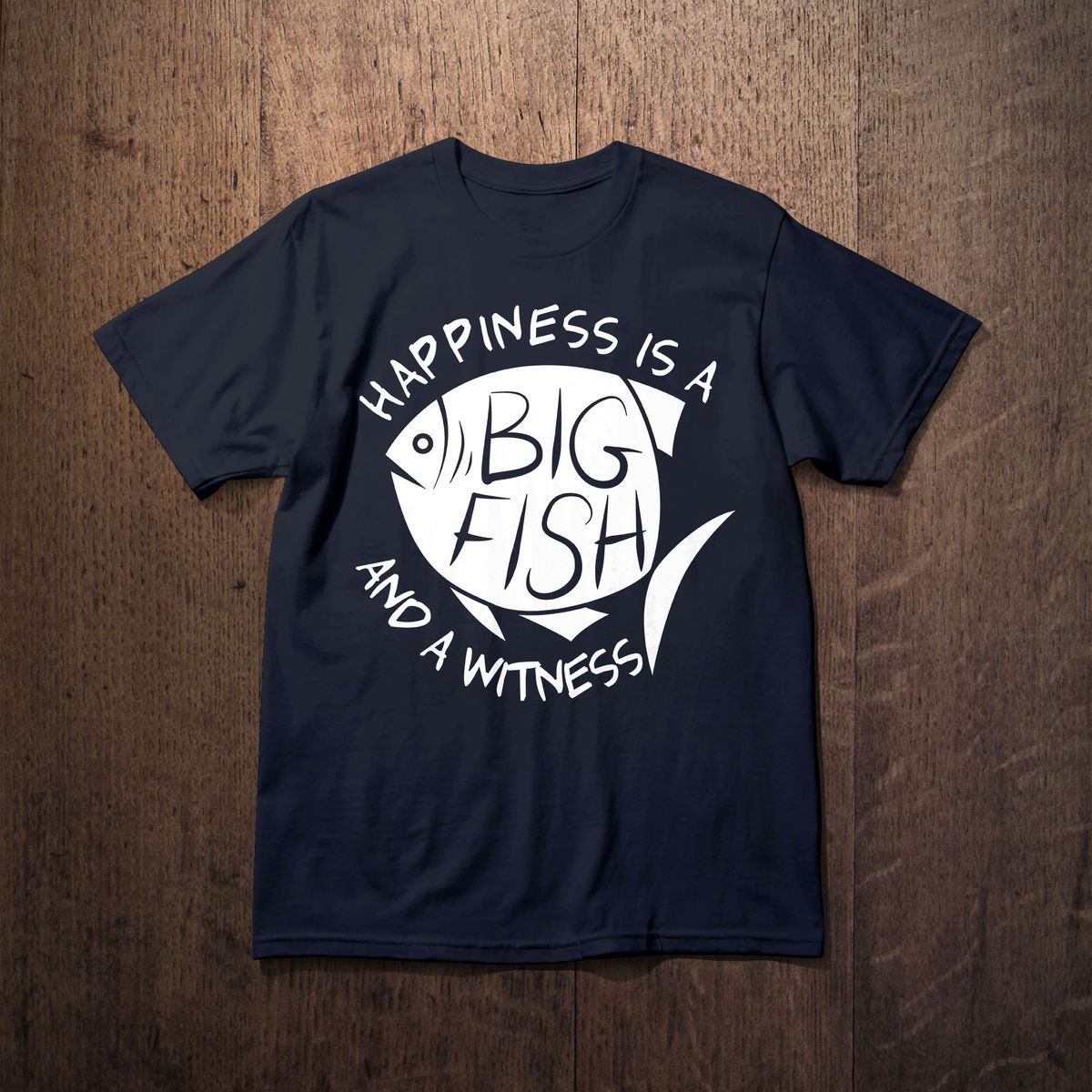 Fan Made Fits Fishing 3 Black Happiness T-Shirt NEW image 1