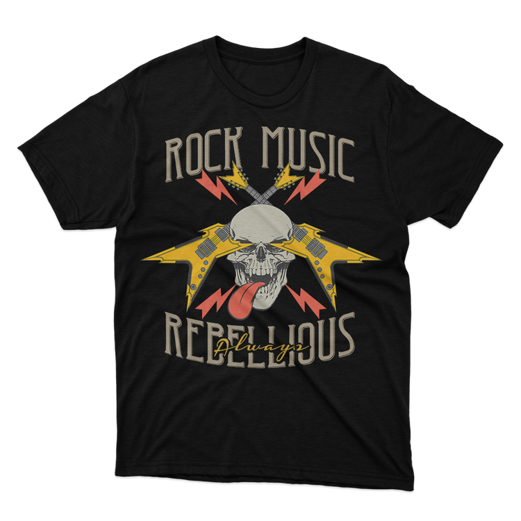 Fan Made Fits Rockmusicgen Black Rebellious T-Shirt image 1