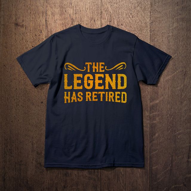 Fan Made Fits Retirement Black Legend T-Shirt New