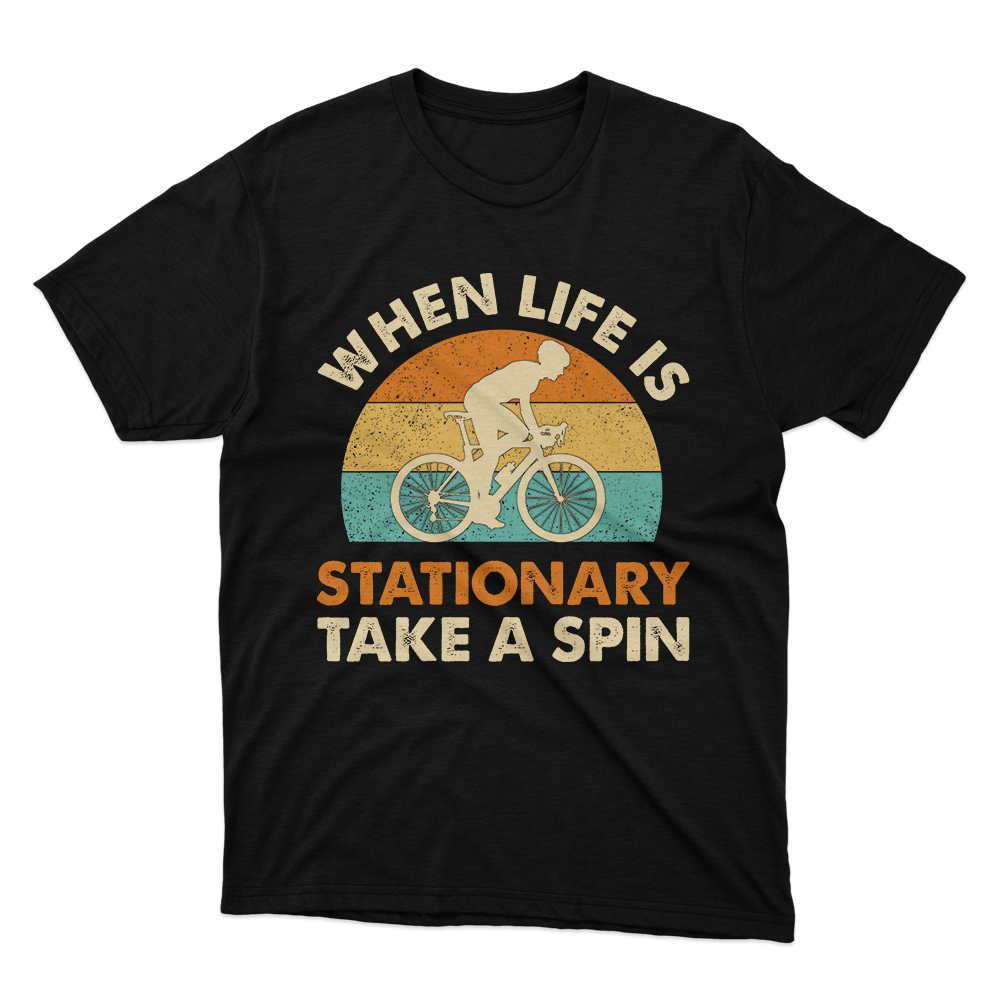 Fan Made Fits Cycling3 Black Stationary T-Shirt image 1