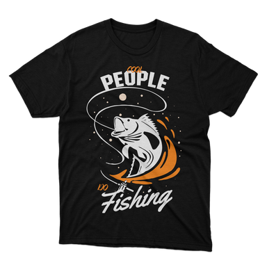 FMF Cool People Do Fishing Black T-Shirt