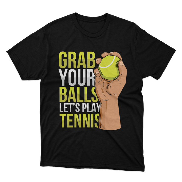 FMF Grab Your Balls Lets Play Tennis Black T-Shirt