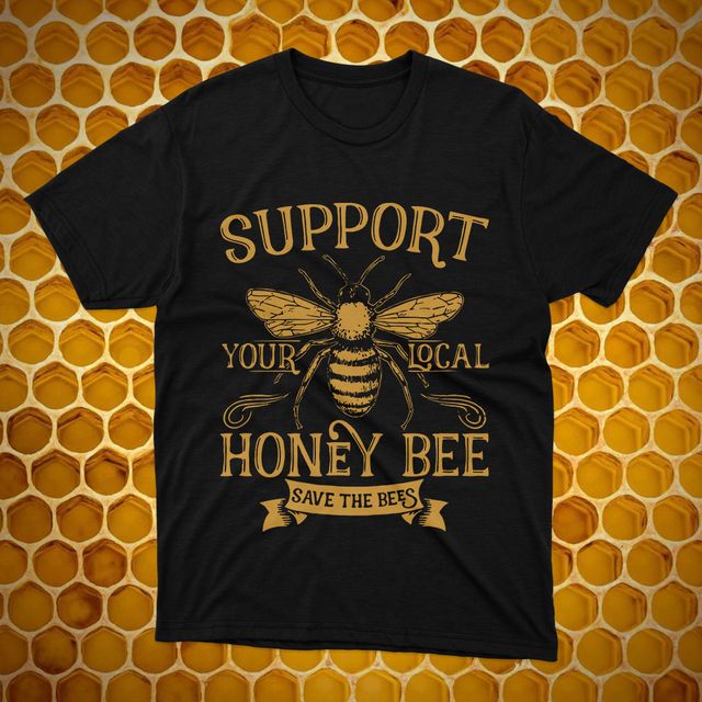 Bee Lovers Black Support T-Shirt